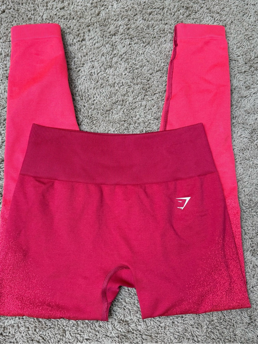 Gymshark Ombre Seamless Leggings in Bright Pink and Deep Rose